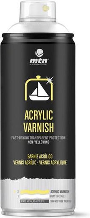Vernis acrylique MTN Pro - Satin 400ml - toile, textile, métal, bois, verre, etc.