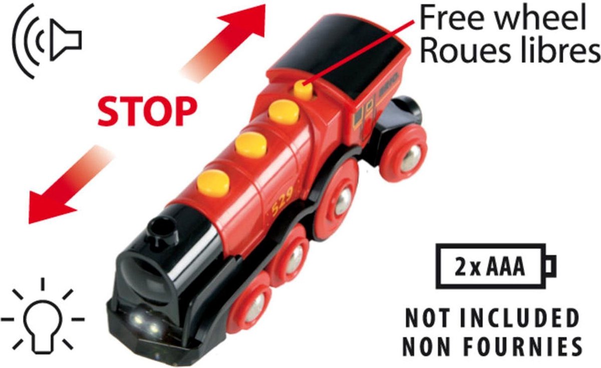 BRIO Rode locomotief op batterijen - 33592 — afbeelding 5