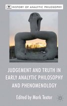 History of Analytic Philosophy - Judgement and Truth in Early Analytic Philosophy and Phenomenology