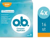 o.b. Compact Applicator Super 16 stuks 4-pack