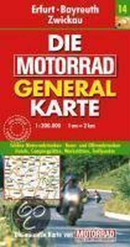 Cover van het boek 'Erfurt Bayreuth Zwickau motorrad karte 14'