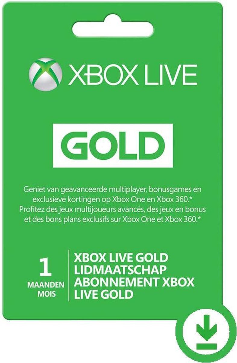 opslaan De Alpen Londen Xbox Live 1 Maand Gold Membership Digital Code | bol.com