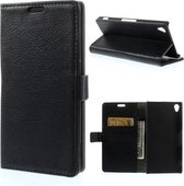 Litchi wallet hoesje Sony Xperia Z3 zwart
