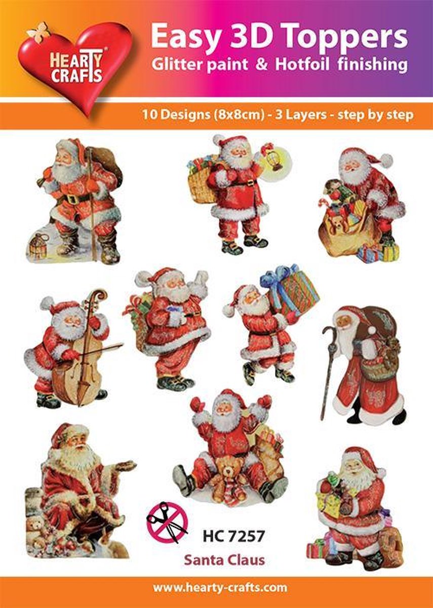 Easy 3D Toppers Santa Claus