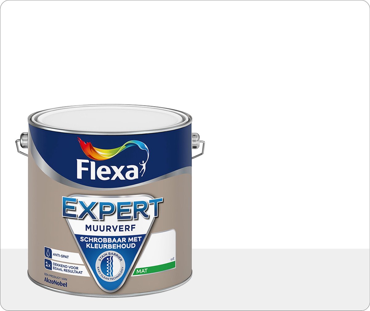 zege Authenticatie Ga lekker liggen Flexa Expert Muurverf Wit 2.5 L | bol.com