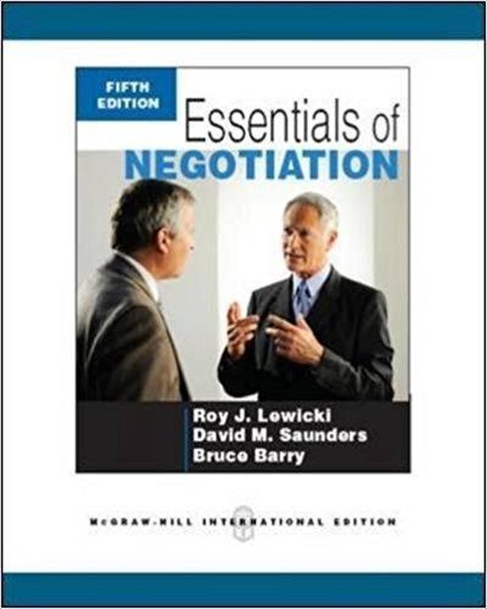 Essentials of Negotiation (Int'l Ed) - cover