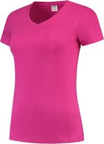 Tricorp Dames T-shirt V-hals 190 grams - Casual - 101008 - Fuchsia - maat L