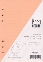 Aanvulling Dotted 120g/m²  Abrikoos Notitiepapier voor A5 Succes, Filofax of Kalpa Organizers 100 Pag