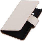 Wit Effen booktype cover hoesje voor Samsung Z1 Z130