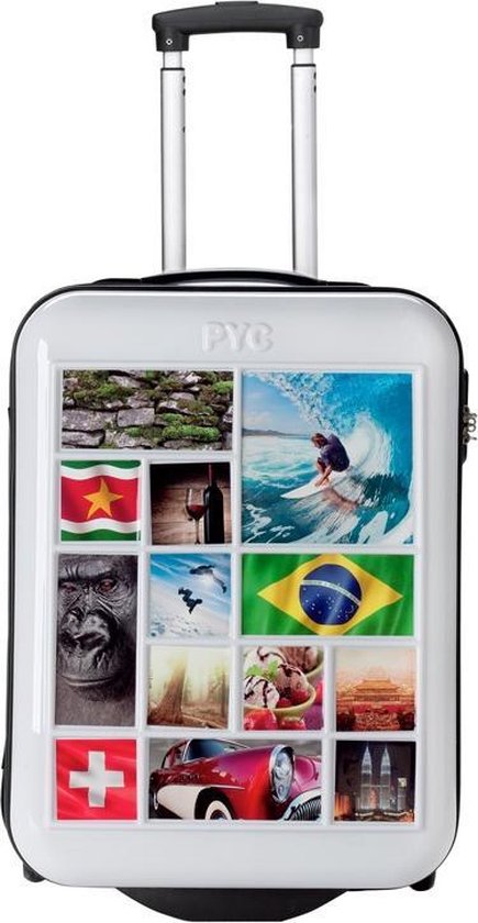 Pimp Your Case Handbagage koffer Wit - Trolley incl. 136 stickers!  Stuntprijs | bol.com