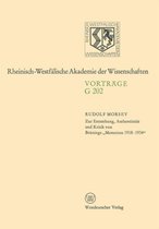 Zur Entstehung, Authentizitat Und Kritik Von Brunings  memoiren 1918-1934