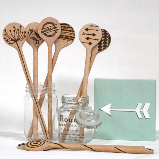 Vaessen Creative Houtbrander - Houtbrander Set voor Pyrografie - Inclusief 5 Opzetstukken