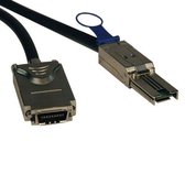 Tripp-Lite S520-02M External SAS Cable, 4 Lane - mini-SAS (SFF-8088) to 4xInfiniband (SFF-8470), 2M (6-ft.), TAA TrippLite