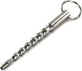 Metalen Penisplug met ribbels 13 cm