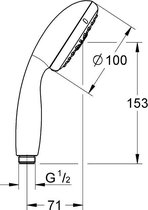 GROHE New Tempesta 100 Douchekop - Ø 10 cm - 4 straalstanden - chroom - 28421002