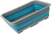 Summit - Pop-up - Wasbak - Siliconen/kunststof - 36 CM - Grijs/blauw