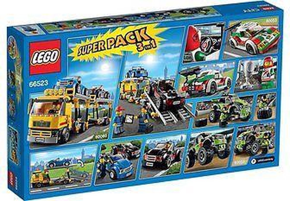 Lego City Super Pack 3 in 1 - 66523 - (60053, 60055, 60060) | bol.com