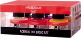 Amsterdam Basic set 6 flacons 30ml Acrylic Ink acrylinkt