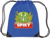 Spiky de dinosaurus rijgkoord rugtas / gymtas - blauw - 11 liter - voor kinderen