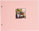 GOLDBUCH GOL-28522 Schroefalbum BELLA VISTA licht roze 31x39 cm (zwarte bladen)