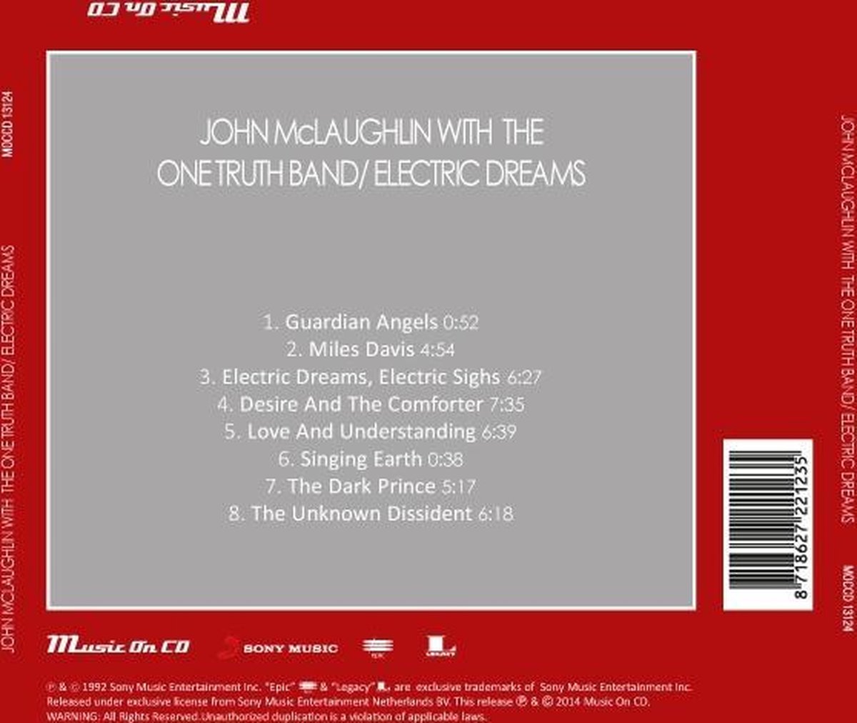 Electric Dreams, John Mclaughlin & The One Truth Band CD (album