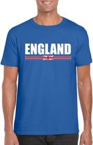 Blauw Engeland supporter t-shirt voor heren S