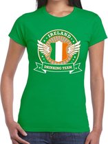 Groen Ireland drinking team t-shirt dames XS