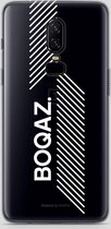 BOQAZ. OnePlus 6 hoesje - logo boqaz wit