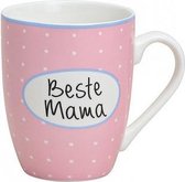 Roze beker met opdruk Beste Mama