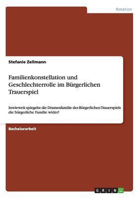 Familienkonstellation Und Geschlechterrolle Im Burgerlichen  ... - cover