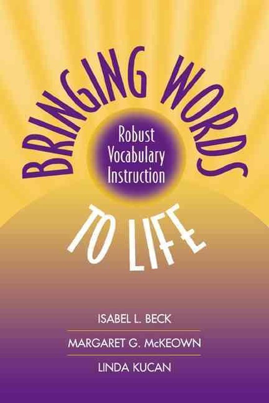 Couverture de livre intitulée 'Bringing Words to Life' et 'Robust Vocabulary Instruction'.