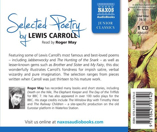 Selected Poetry By Lewis Carroll, Roger May | CD (album) | Muziek | bol