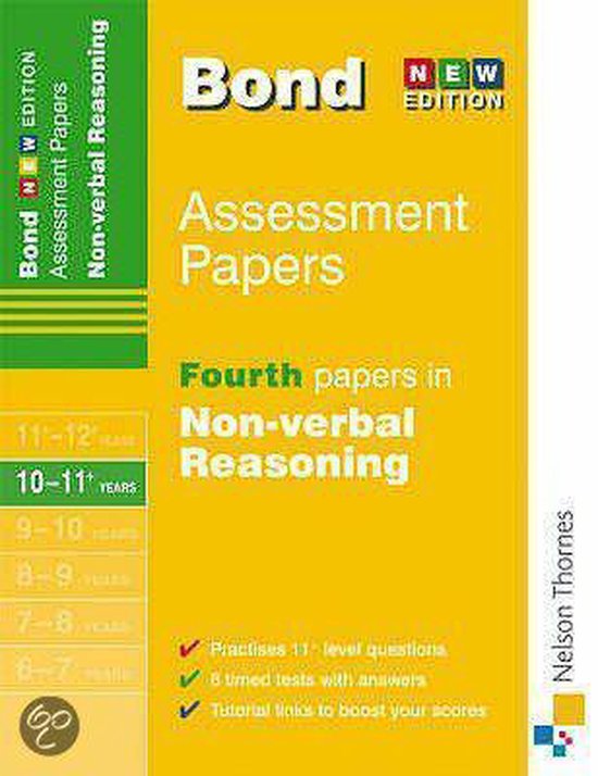 Bond Fourth Papers in Non-verbal Reasoning 10-11+ Years - cover