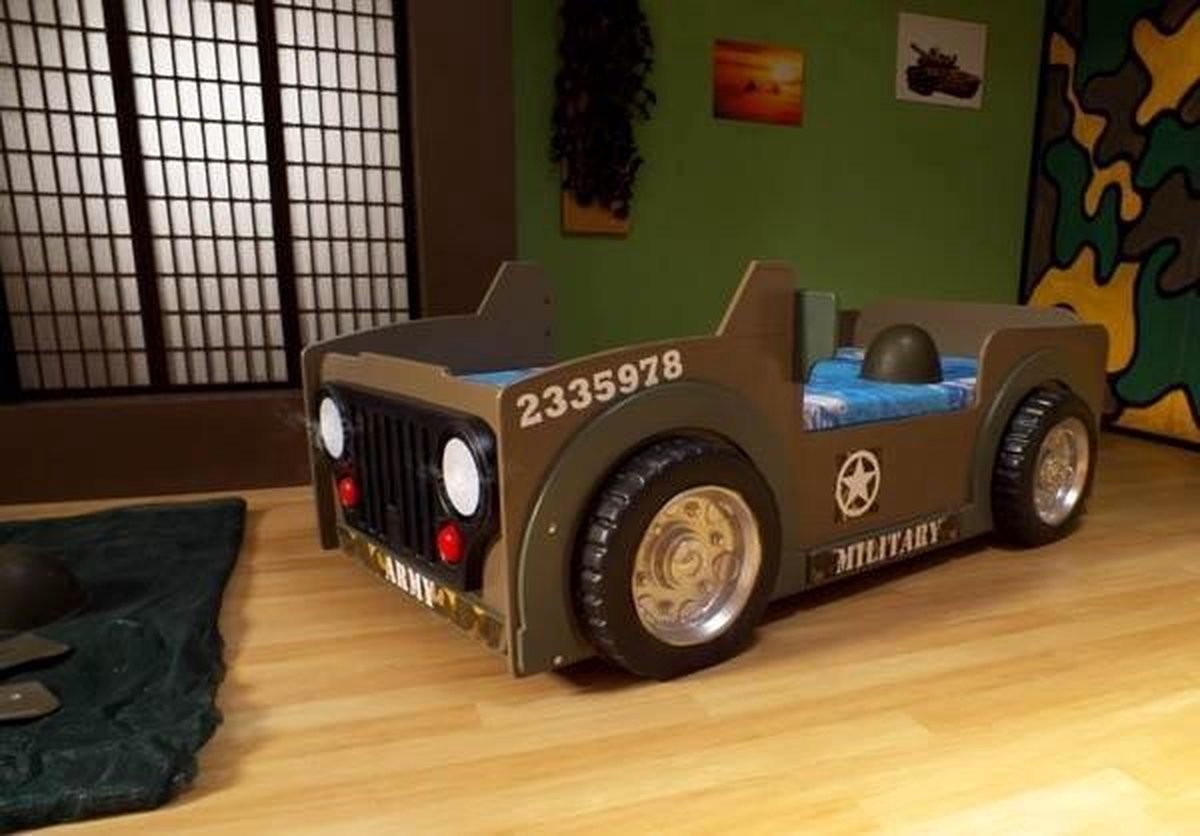 Autobed Kinderbed Jeep Car Inclusief bodem + matras GRATIS! | bol.com