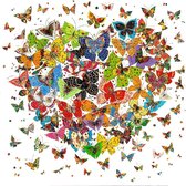 Diamond painting vlinderhart 35x35cm
