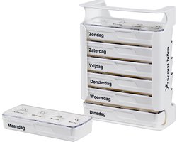Anabox - Compact weekdoos - Wit - Pillendoos - Medicijndoos