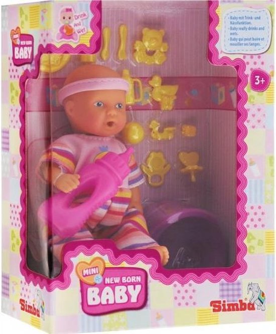 Игрушка simba bab.пупс.пьет/писает набор 2в 12см (4006592531959)