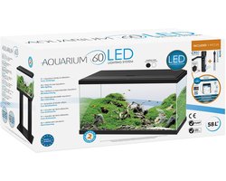 Ciano Aquarium 60 Led Cf80 60x30x34 cm - Aquaria - Zwart - 58L