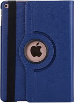 Shop4 - iPad 9.7 (2017) Hoes - Rotatie Cover Lychee Donker Blauw