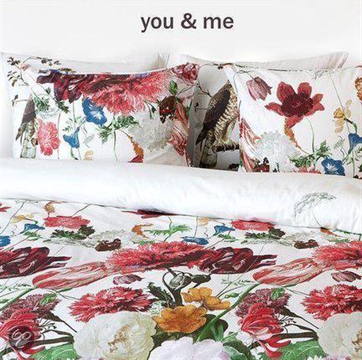 Face2Face Flowerlane dekbedovertrek - Black - Lits-jumeaux (240x200/220 cm + 2 slopen)