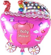 Folieballon Kinderwagen Meisje 35x27cm