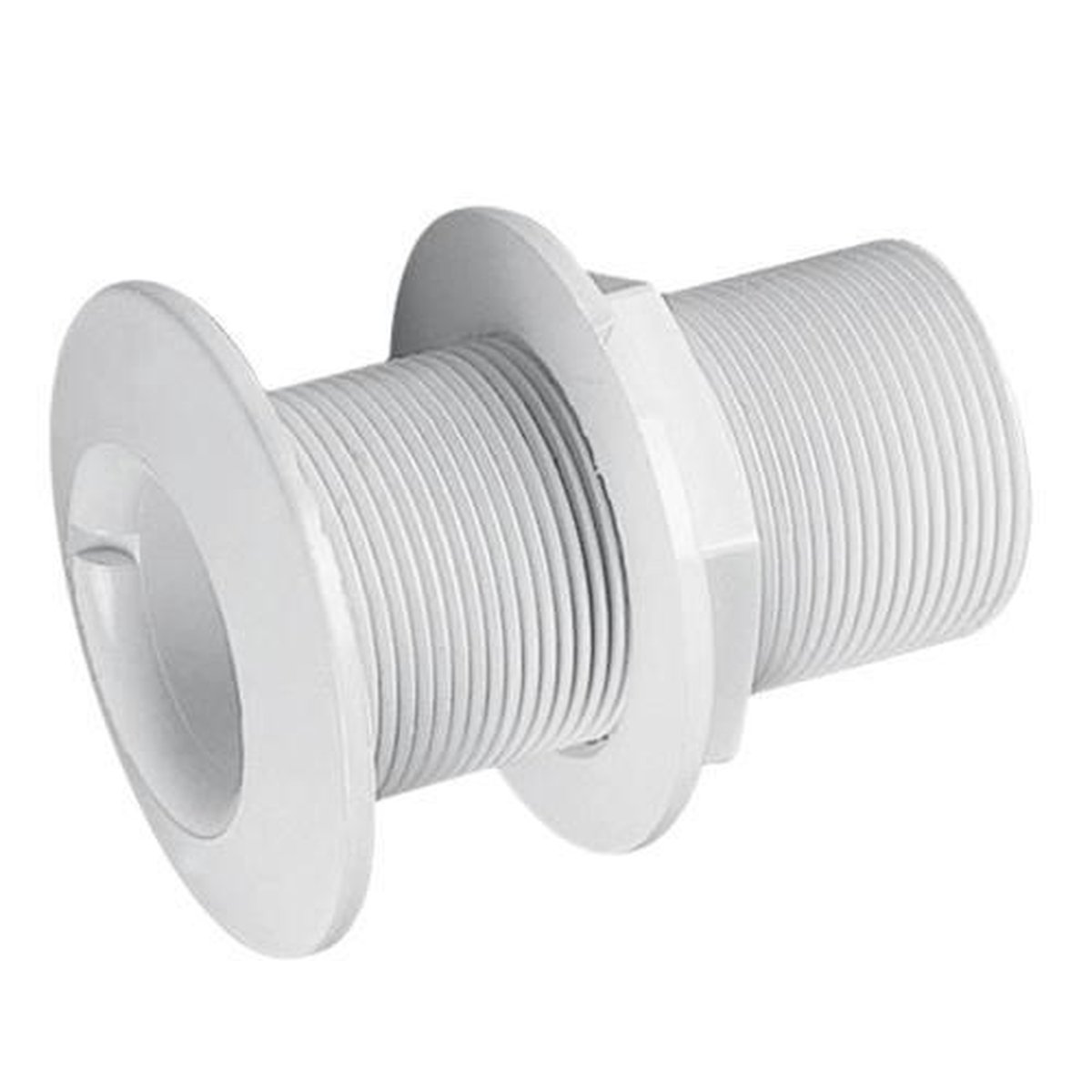 Lalizas Thru-Hull w/Fl. Flange Threaded, 3/4'', L.81mm, White