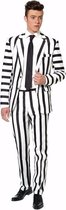 Halloween Beetlejuice look-a-like heren kostuum L (52-54)