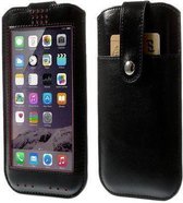 View Cover Sleeve Wiko Darknight, Hoes (L) met Touch Venster, bruin , merk i12Cover