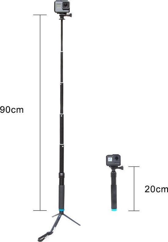 complicaties bodem Het spijt me Smart GoPro Pole en Tripod | Universal Stick en Driepoot Statief voor GoPro  of Action cam | bol.com