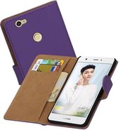 Bookstyle Wallet Case Hoesjes Geschikt voor Huawei Nova Paars