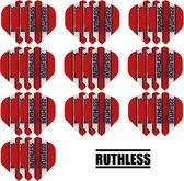 Darts Set - 10 Sets (30 stuks) - Ruthless - sterke flights - Rood - darts flights