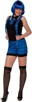 Schoolmeisje blauw volwassen maat