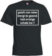 Mijncadeautje T-shirt - Gezeik over roken.... - Unisex Zwart (maat L)