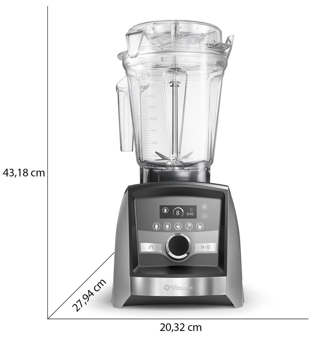 Vitamix A3500i Ascent - high performance blender - LCD display - 5 programma's - 2.2 PK motor - 2 liter kan - 10 jaar garantie - RVS – foto 7
